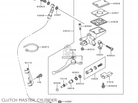 CLUTCH MASTER CYLINDER - ZR1100B1 ZEPHYR 1100 1996 UNITED KINGDOM NL FG GR NR ST