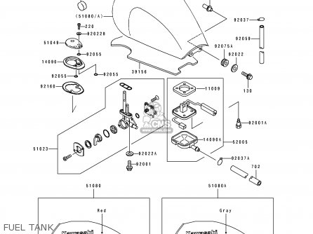 FUEL TANK - ZR1100B1 ZEPHYR 1100 1996 UNITED KINGDOM NL FG GR NR ST