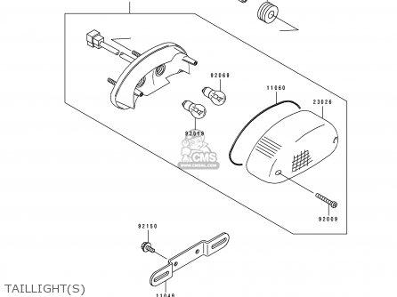 TAILLIGHT(S) - ZR1100B1 ZEPHYR 1100 1996 UNITED KINGDOM NL FG GR NR ST