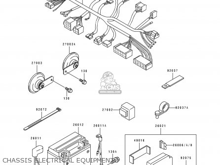 CHASSIS ELECTRICAL EQUIPMENT - ZR1100B1 ZEPHYR 1100 1996 UNITED KINGDOM NL FG GR NR ST