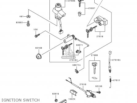 IGNITION SWITCH - ZR1100B1 ZEPHYR 1100 1996 UNITED KINGDOM NL FG GR NR ST