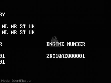 Model Identification - ZR1100B1 ZEPHYR 1100 1996 UNITED KINGDOM NL FG GR NR ST
