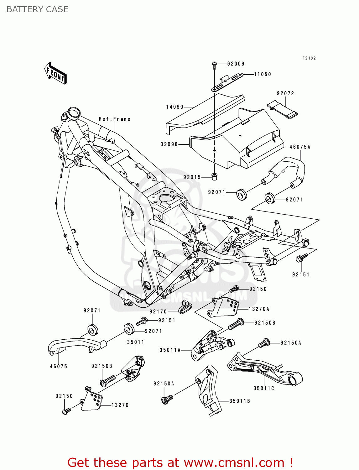 BATTERY CASE ZR1100C1 ZRX1100 1997 UNITED KINGDOM AR FG GR ST