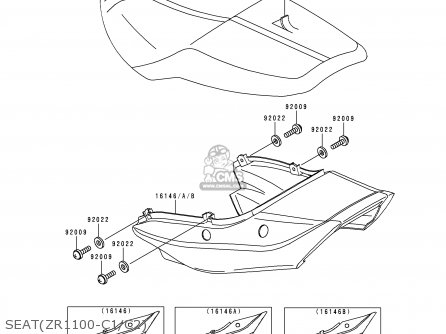 SEAT(ZR1100-C1/C2) - ZR1100C1 ZRX1100 1997 UNITED KINGDOM AR FG GR ST