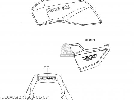 DECALS(ZR1100-C1/C2) - ZR1100C1 ZRX1100 1997 UNITED KINGDOM AR FG GR ST