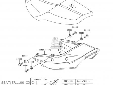 SEAT(ZR1100-C3/C4) - ZR1100C3 ZRX1100 1999 EUROPE UK FR NL AR FG GR NR SD ST