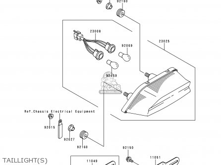 TAILLIGHT(S) - ZR1100C3 ZRX1100 1999 EUROPE UK FR NL AR FG GR NR SD ST