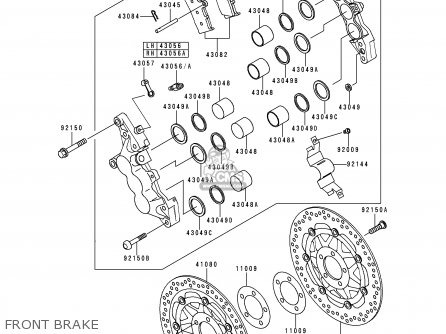 Kawasaki ZR1100C3 ZRX1100 1999 USA CANADA parts lists and schematics