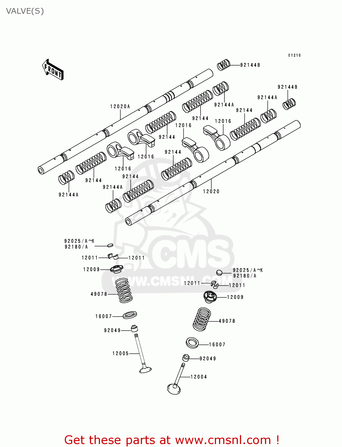 VALVE(S) ZR1100C3 ZRX1100 1999 USA CANADA
