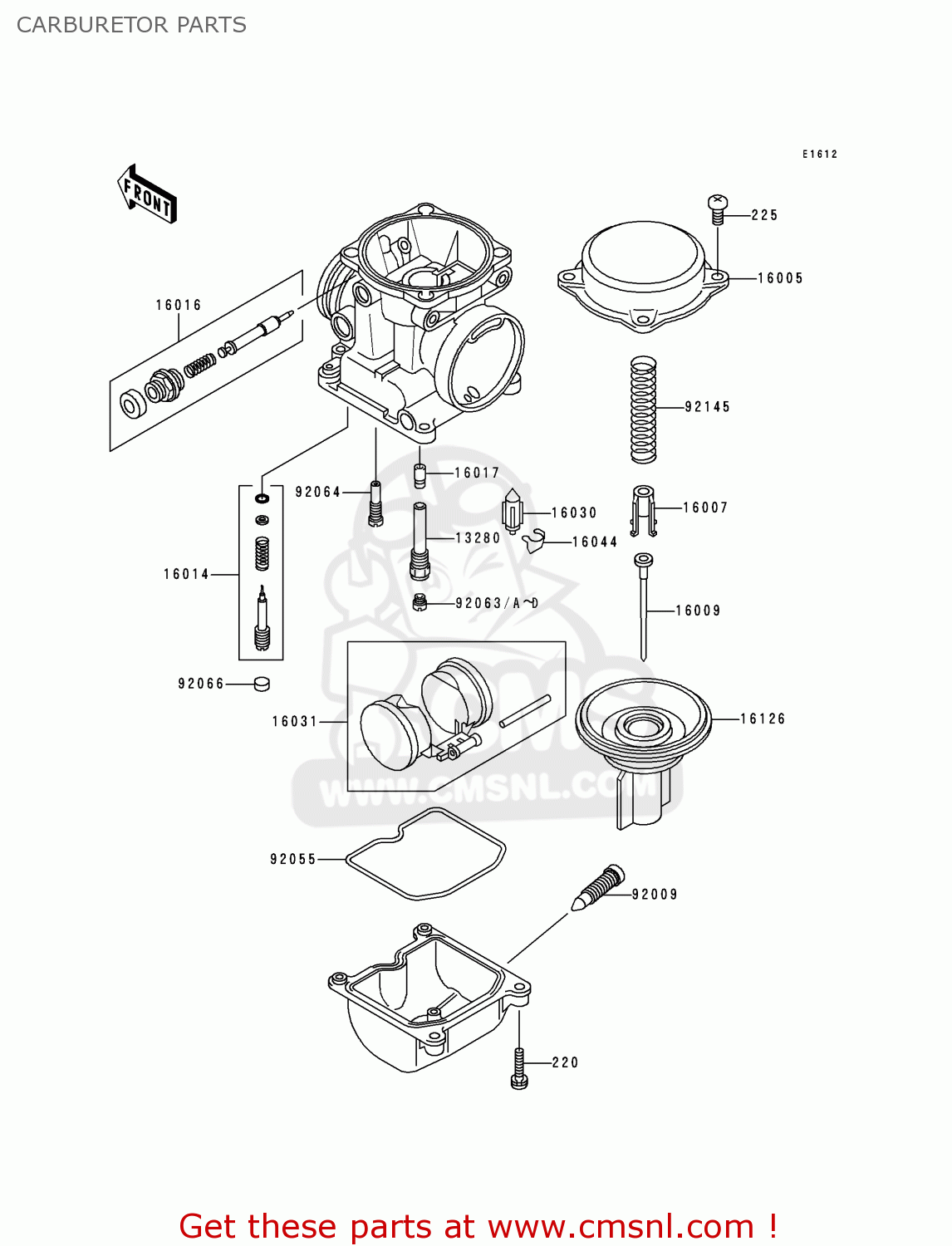 CARBURETOR PARTS ZR1100C3 ZRX1100 1999 USA CANADA