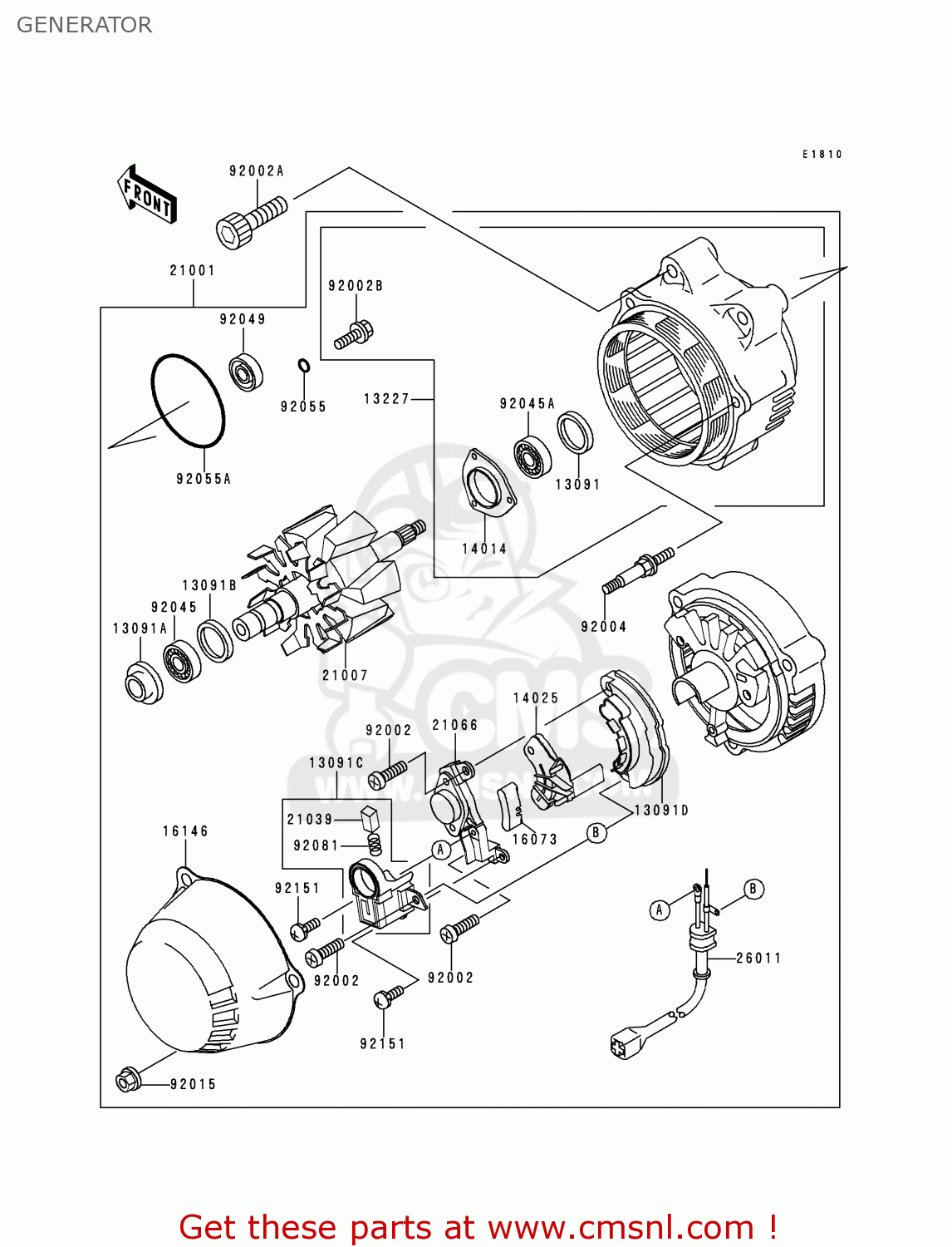 GENERATOR ZR1100C3 ZRX1100 1999 USA CANADA
