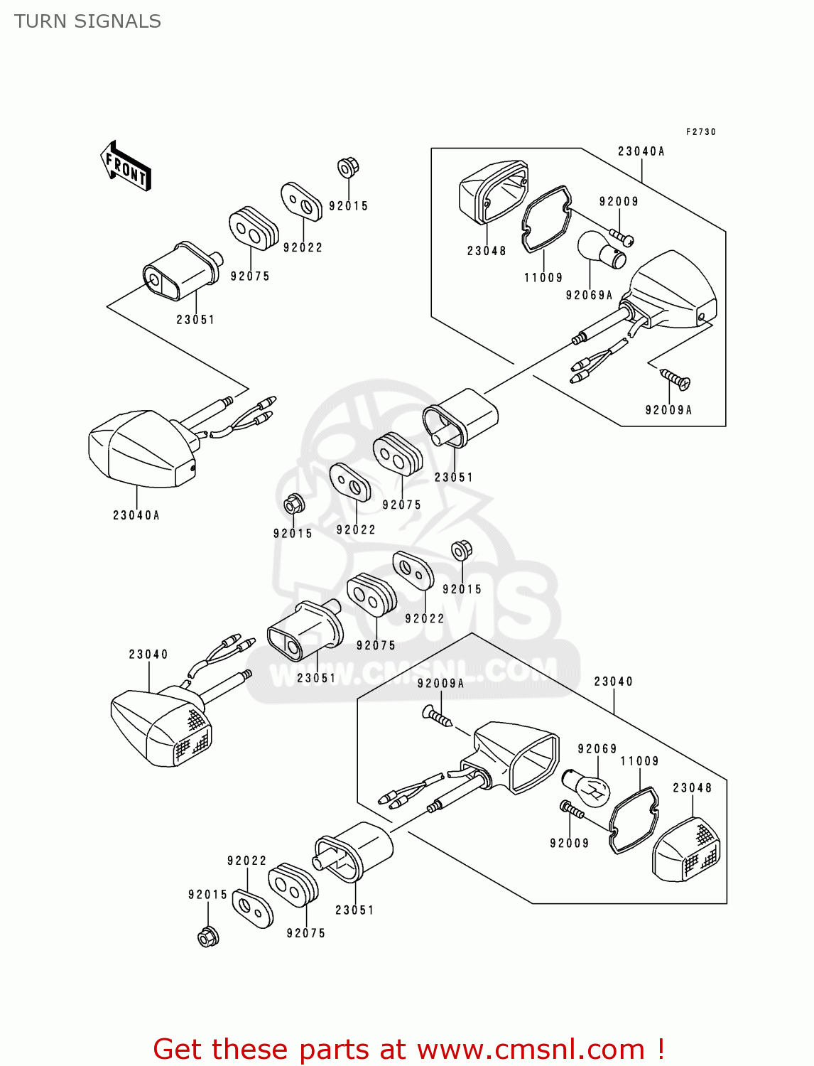 TURN SIGNALS ZR1100C3 ZRX1100 1999 USA CANADA