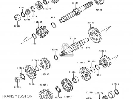 TRANSMISSION - ZR1100C3 ZRX1100 1999 USA CANADA