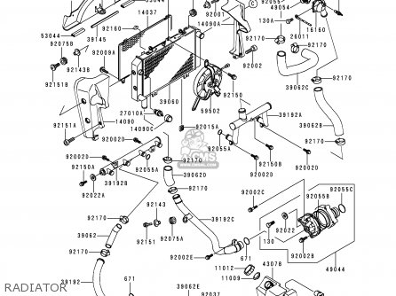 RADIATOR - ZR1100C3 ZRX1100 1999 USA CANADA