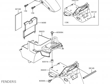 FENDERS - ZR1100C3 ZRX1100 1999 USA CANADA