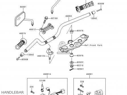HANDLEBAR - ZR1100C3 ZRX1100 1999 USA CANADA