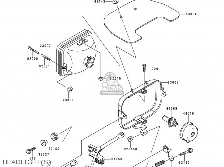 HEADLIGHT(S) - ZR1100C3 ZRX1100 1999 USA CANADA