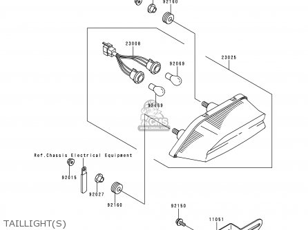 TAILLIGHT(S) - ZR1100C3 ZRX1100 1999 USA CANADA
