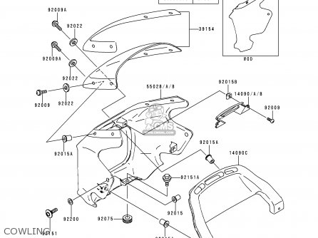 COWLING - ZR1100C3 ZRX1100 1999 USA CANADA