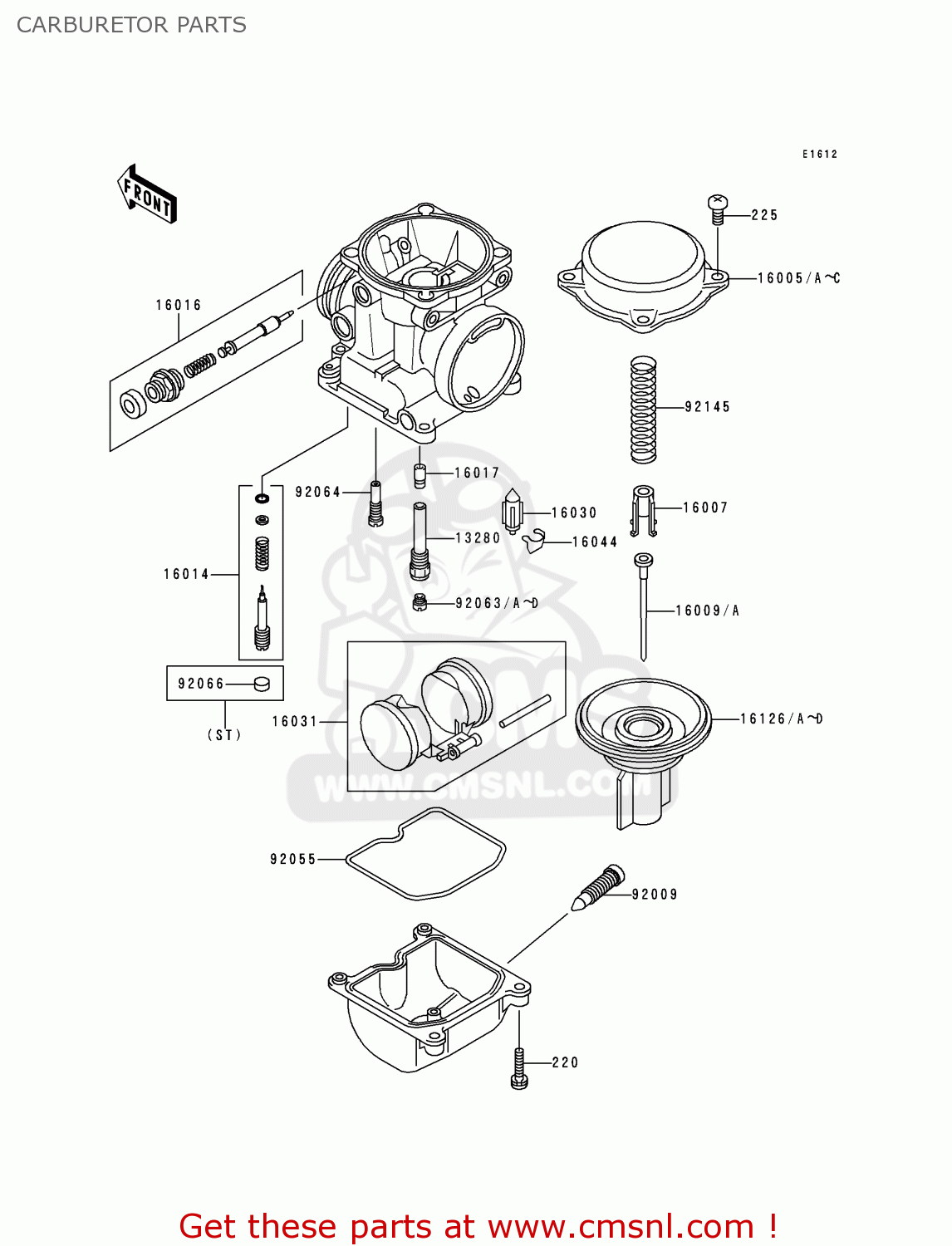 CARBURETOR PARTS ZR1100C4 ZRX1100 2000 EUROPE UK FR NR