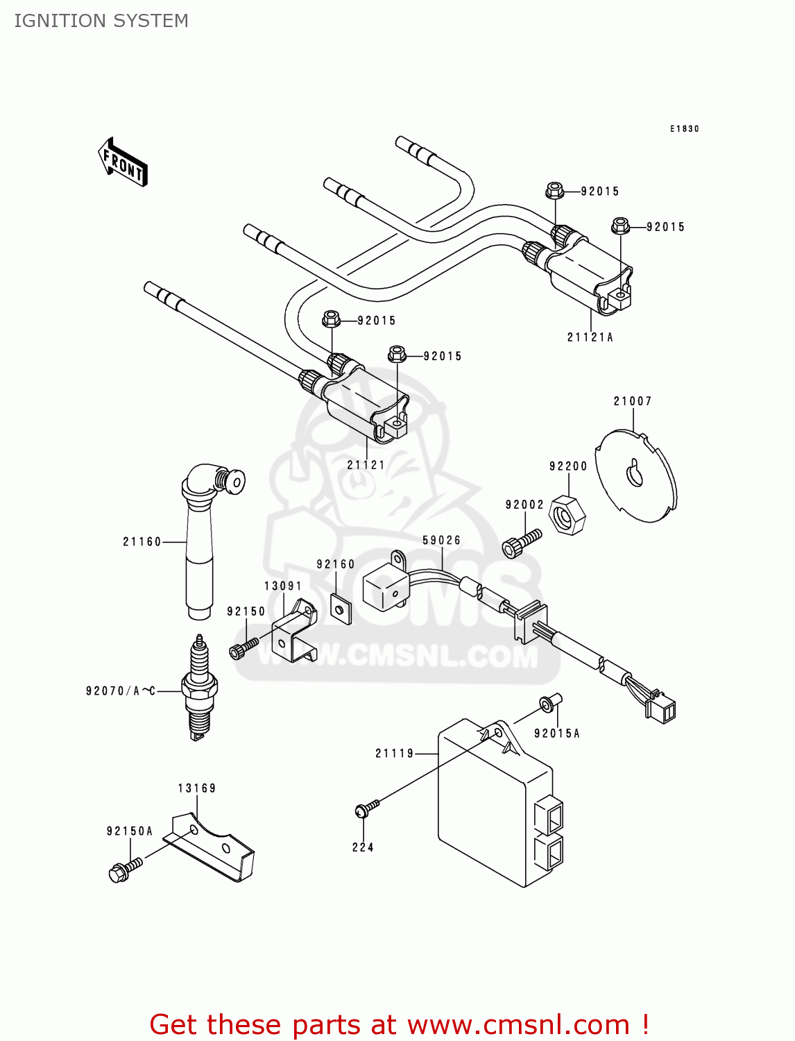 IGNITION SYSTEM ZR1100C4 ZRX1100 2000 EUROPE UK FR NR