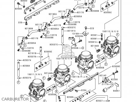 CARBURETOR - ZR1100C4 ZRX1100 2000 EUROPE UK FR NR