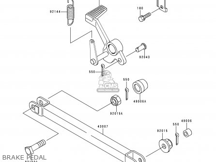 BRAKE PEDAL - ZR1100C4 ZRX1100 2000 EUROPE UK FR NR