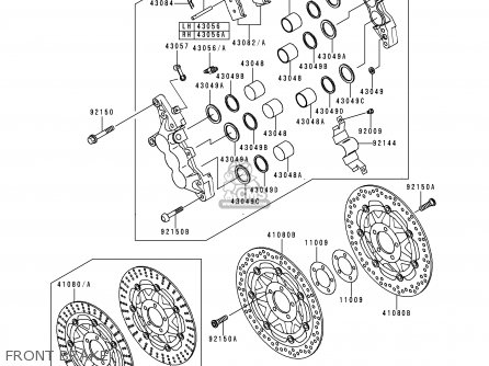 FRONT BRAKE - ZR1100C4 ZRX1100 2000 EUROPE UK FR NR