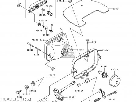 HEADLIGHT(S) - ZR1100C4 ZRX1100 2000 EUROPE UK FR NR