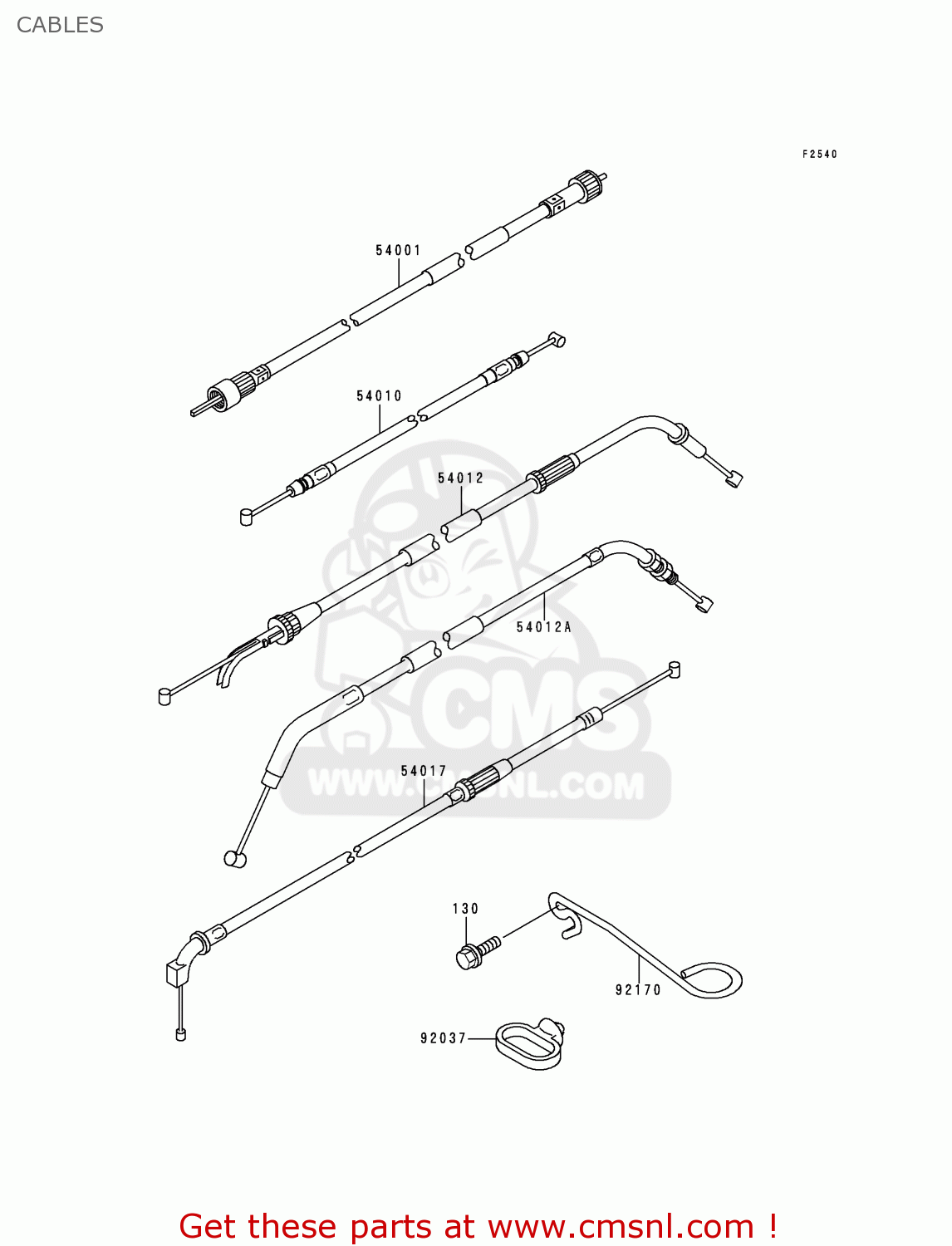 CABLES ZR1100C4 ZRX1100 2000 USA CANADA