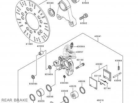 REAR BRAKE - ZR1100C4 ZRX1100 2000 USA CANADA