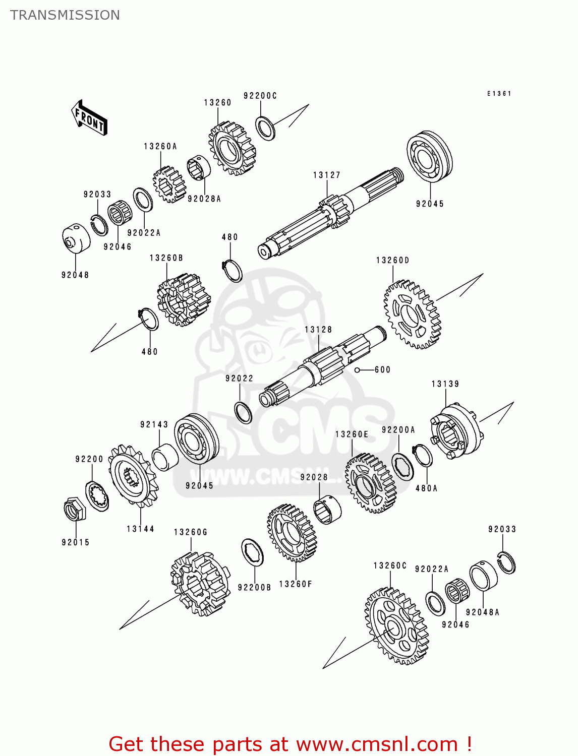 TRANSMISSION ZR1100D1 ZRX1100 1997 FRANCE NL NR SD