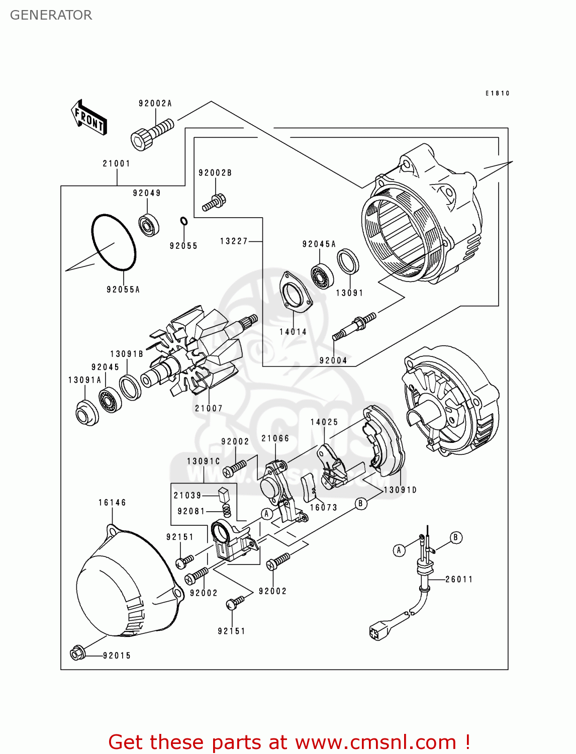 GENERATOR ZR1100D1 ZRX1100 1997 FRANCE NL NR SD