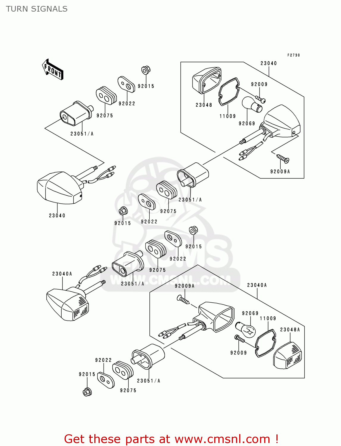 TURN SIGNALS ZR1100D1 ZRX1100 1997 FRANCE NL NR SD