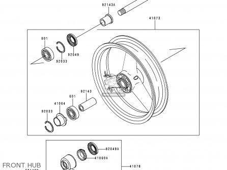 FRONT HUB - ZR1100D1 ZRX1100 1997 FRANCE NL NR SD