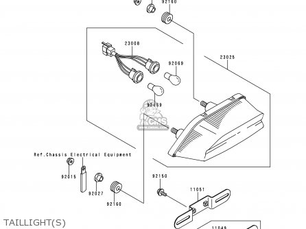 TAILLIGHT(S) - ZR1100D1 ZRX1100 1997 FRANCE NL NR SD