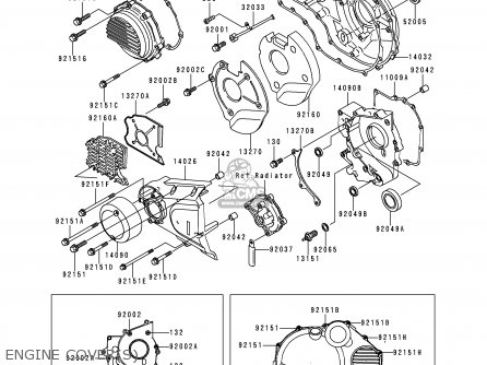 ENGINE COVER(S) - ZR1100D2 ZRX1100 1998 FRANCE NL NR SD