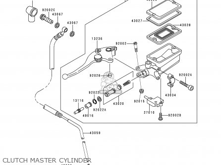 CLUTCH MASTER CYLINDER - ZR1100D2 ZRX1100 1998 FRANCE NL NR SD