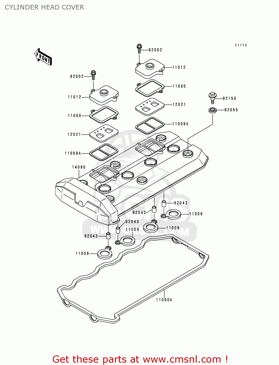 CYLINDER HEAD COVER ZR1100D4 ZRX1100 2000 EUROPE FR