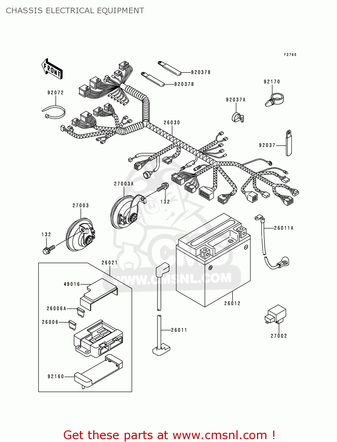 CHASSIS ELECTRICAL EQUIPMENT ZR1100D4 ZRX1100 2000 EUROPE FR
