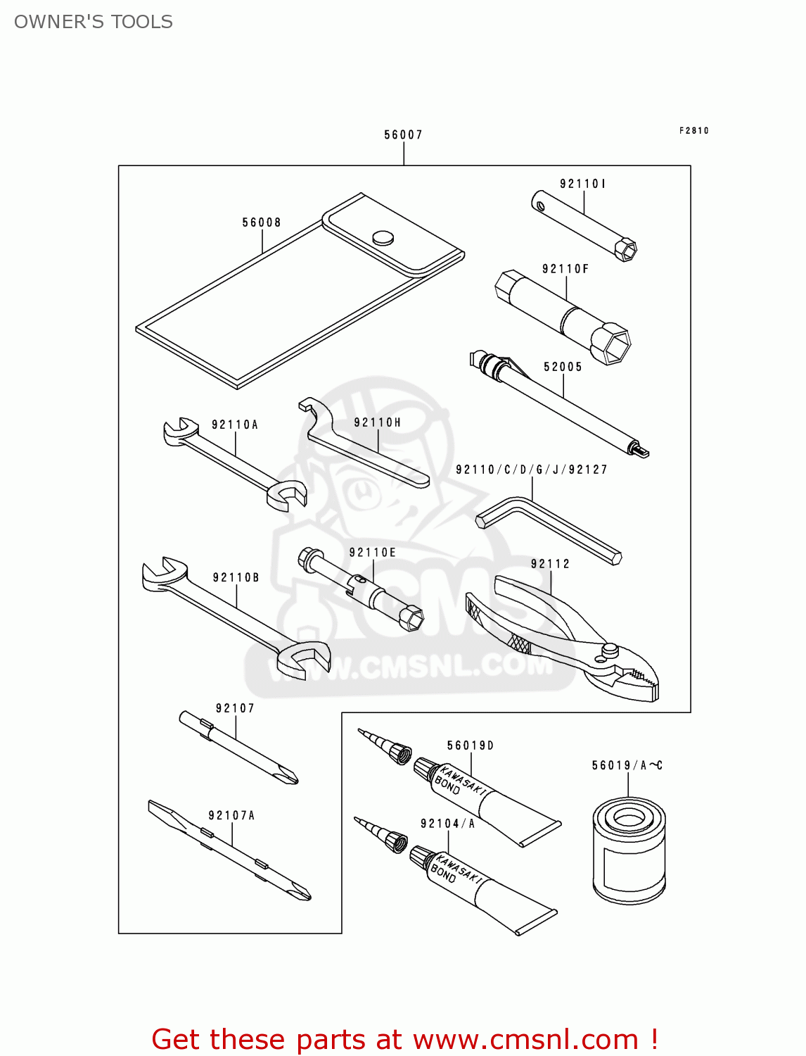 OWNER'S TOOLS ZR1100D4 ZRX1100 2000 EUROPE FR