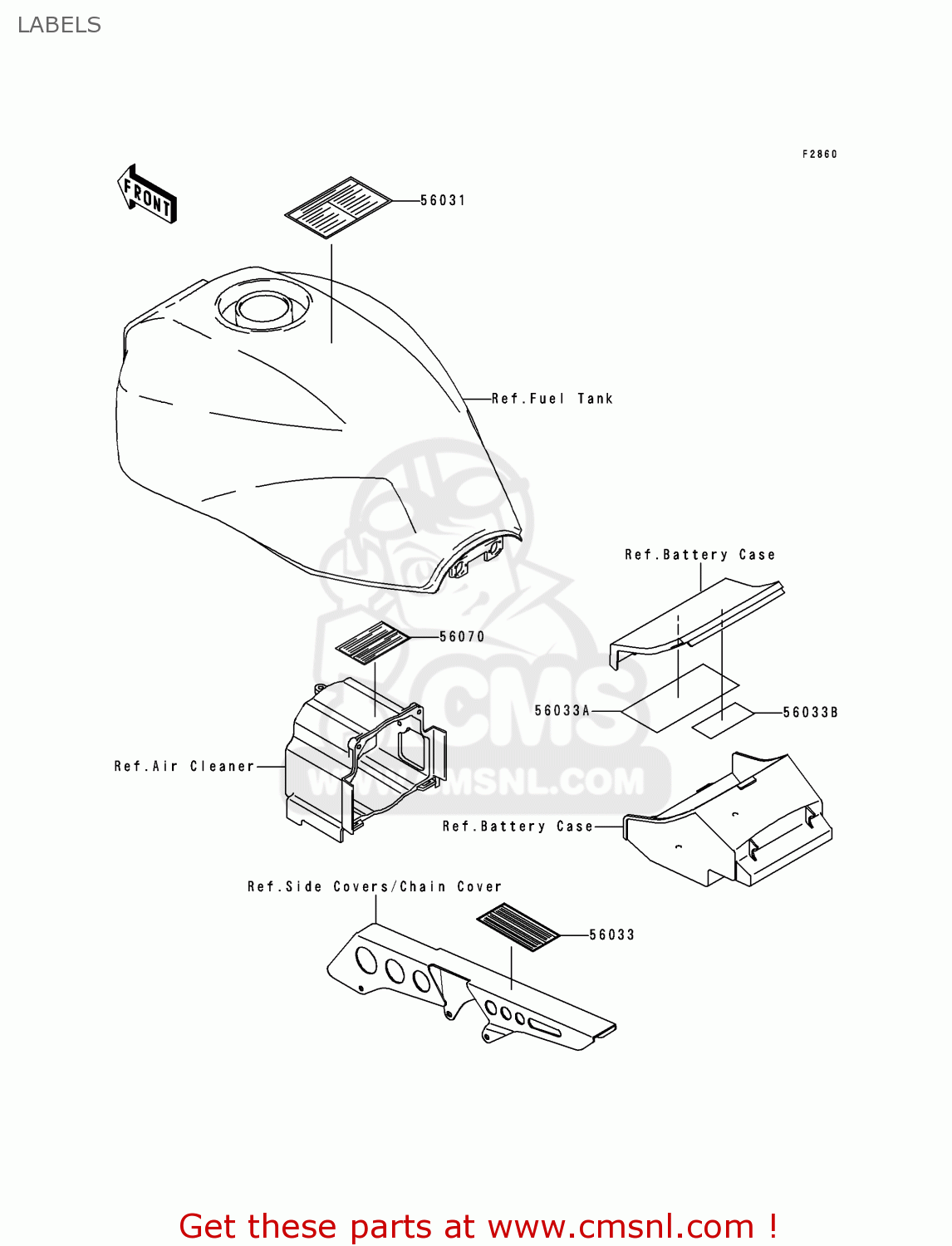 LABELS ZR1100D4 ZRX1100 2000 EUROPE FR