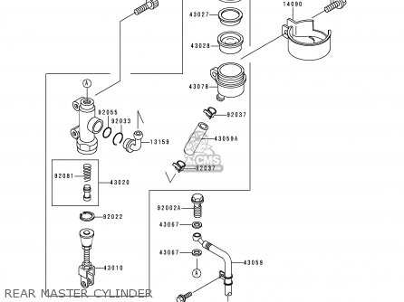 REAR MASTER CYLINDER - ZR1100D4 ZRX1100 2000 EUROPE FR