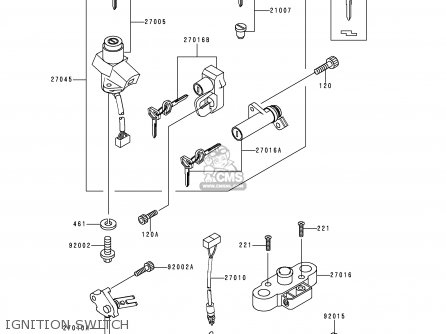 IGNITION SWITCH - ZR1100D4 ZRX1100 2000 EUROPE FR