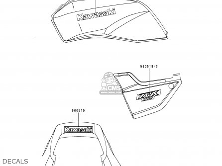 DECALS - ZR1100D4 ZRX1100 2000 EUROPE FR