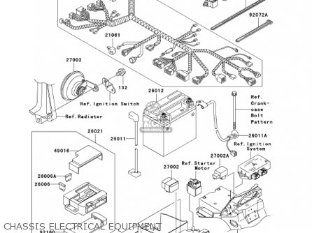 Kawasaki ZR1200A1 ZRX1200R 2001 USA CALIFORNIA CANADA parts lists and ...