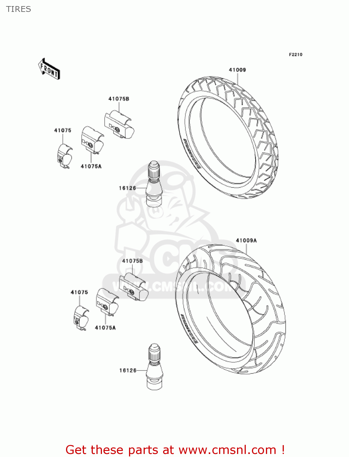 TIRES ZR1200A1 ZRX1200R 2001 USA CALIFORNIA CANADA