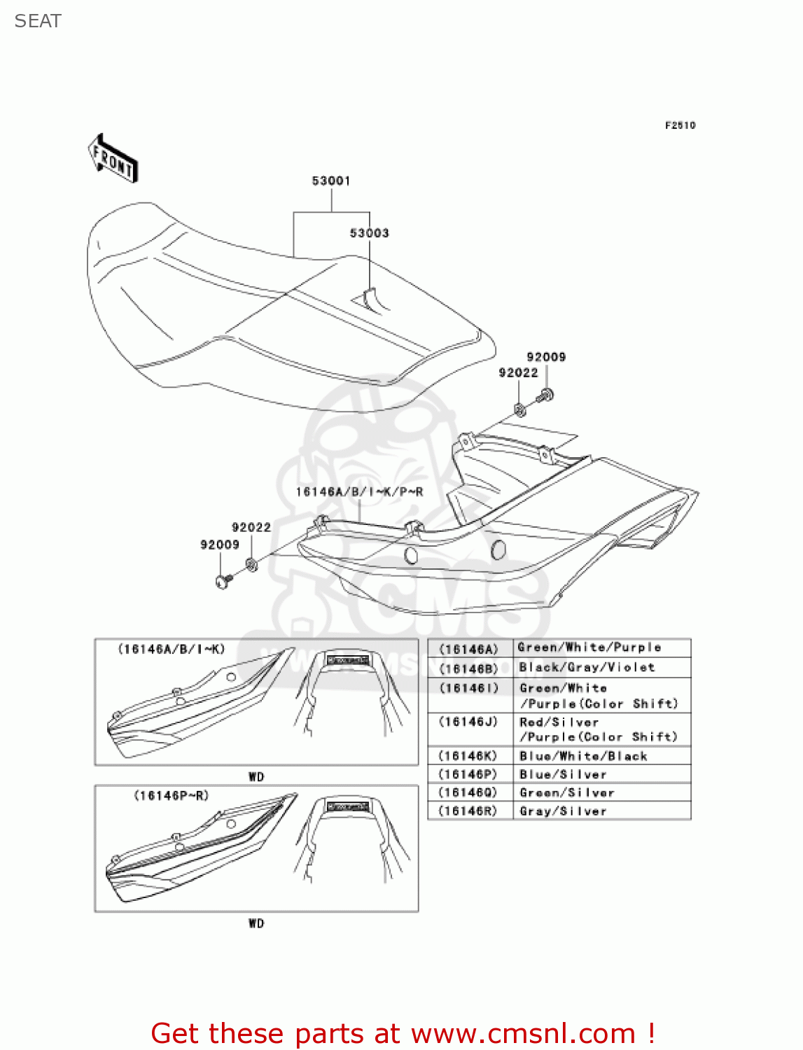 SEAT ZR1200A1 ZRX1200R 2001 USA CALIFORNIA CANADA
