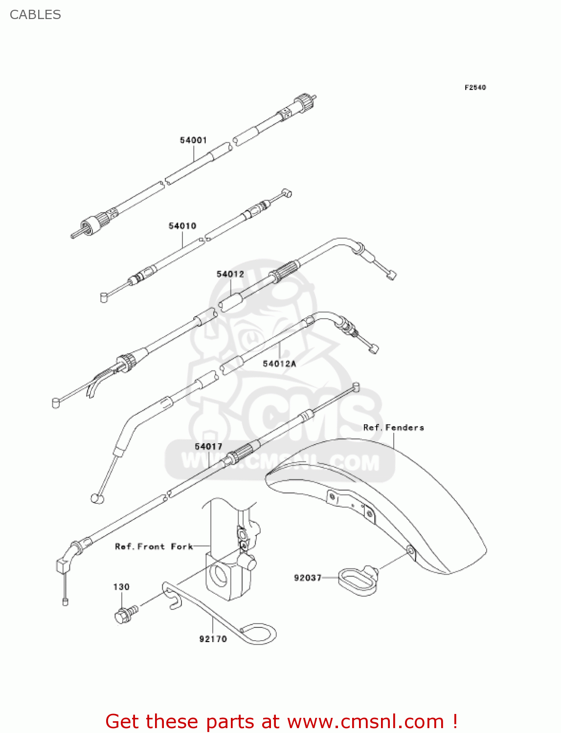 CABLES ZR1200A1 ZRX1200R 2001 USA CALIFORNIA CANADA