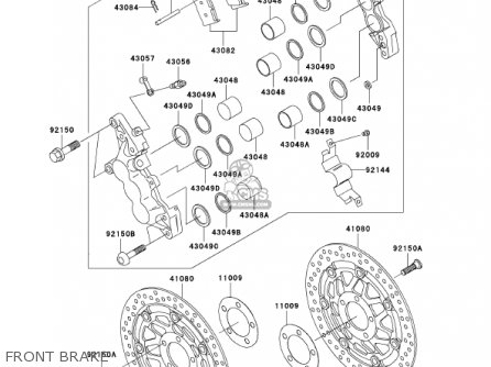FRONT BRAKE - ZR1200A1 ZRX1200R 2001 USA CALIFORNIA CANADA